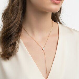 Ann Taylor Loft Pave Rhinestone Necklace Gold Tone Shiny Sparkly Festive Party